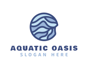 Modern Aquatic Waves logo design