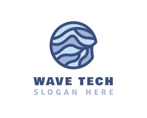 Modern Aquatic Waves logo design