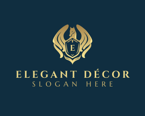 Elegant Pegasus Shield logo design