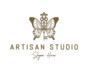 Key Butterfly Wings logo design