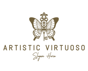 Key Butterfly Wings logo design