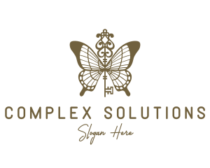 Key Butterfly Wings logo design