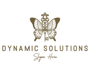 Key Butterfly Wings logo design