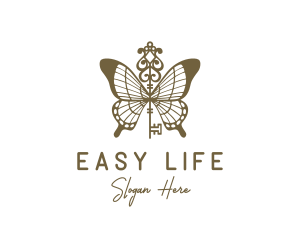 Key Butterfly Wings logo design