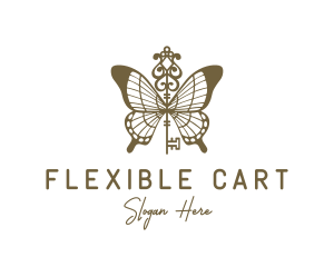 Key Butterfly Wings logo design