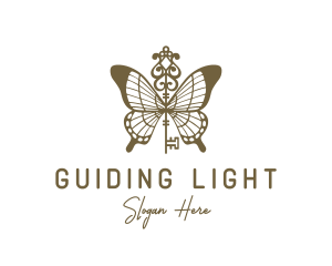 Key Butterfly Wings logo design