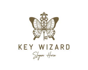 Key Butterfly Wings logo design