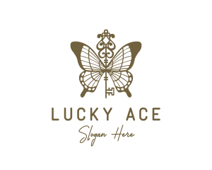 Key Butterfly Wings logo design