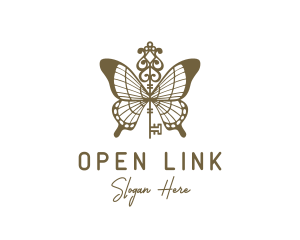 Key Butterfly Wings logo design