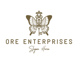 Key Butterfly Wings logo design