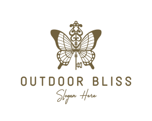 Key Butterfly Wings logo design