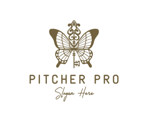 Key Butterfly Wings logo design