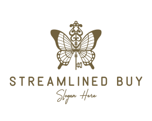 Key Butterfly Wings logo design