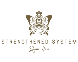 Key Butterfly Wings logo design