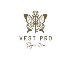 Key Butterfly Wings logo design