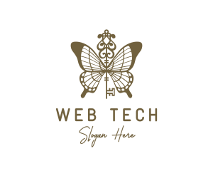 Key Butterfly Wings logo design