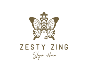 Key Butterfly Wings logo design