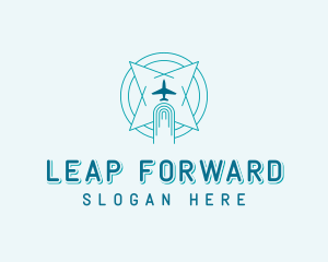 Plane Forwarding Courier logo design