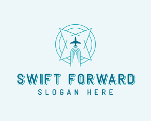 Plane Forwarding Courier logo design