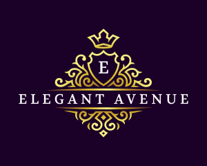 Elegant Crown Crest logo design