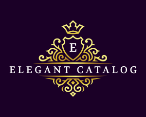 Elegant Crown Crest logo design