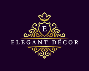 Elegant Crown Crest logo design