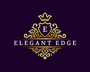 Elegant Crown Crest logo design