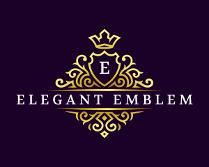 Elegant Crown Crest logo design