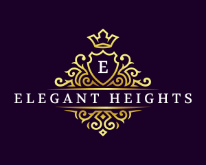 Elegant Crown Crest logo design