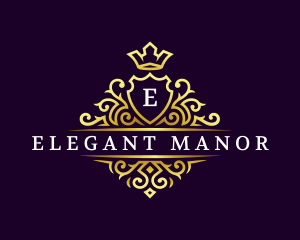 Elegant Crown Crest logo design