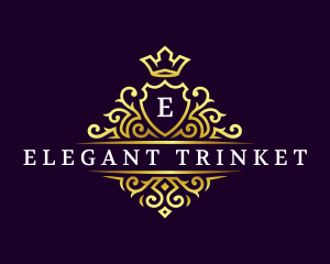 Elegant Crown Crest logo design