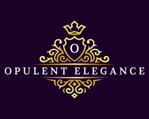 Elegant Crown Crest logo design