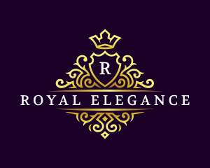 Elegant Crown Crest logo design