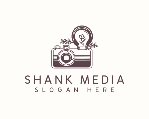 Camera Flower Bulb logo design