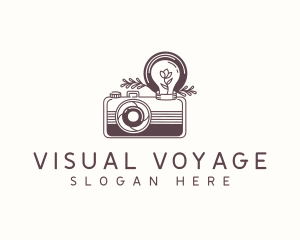 Camera Flower Bulb logo
