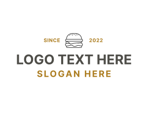 Burger Sandwich Wordmark logo