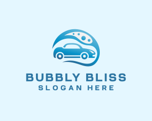 Car Cleaning Bubble Washing logo design