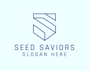 Modern Shield Letter S logo design