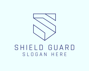 Modern Shield Letter S logo design