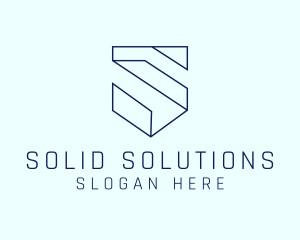 Modern Shield Letter S logo design