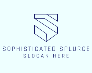 Modern Shield Letter S logo design