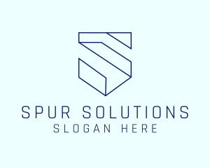 Modern Shield Letter S logo design