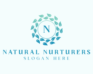 Natural Organic Leaves logo design