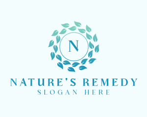 Natural Organic Leaves logo design