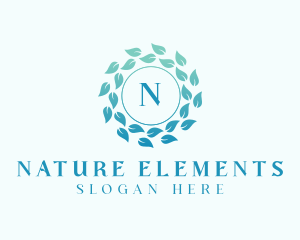 Natural Organic Leaves logo design