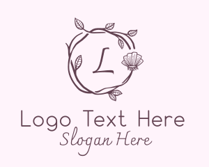 Leaf Branch Wreath Logo