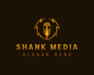 Podcast Microphone Media logo design