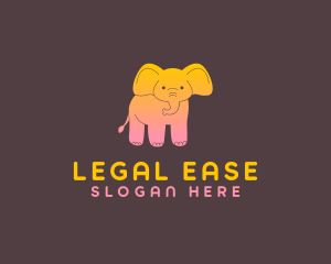 Cute Colorful Elephant Logo