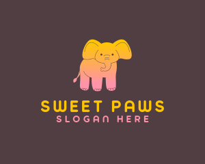 Cute Colorful Elephant logo design