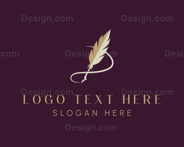 Luxury Feather Quill Logo